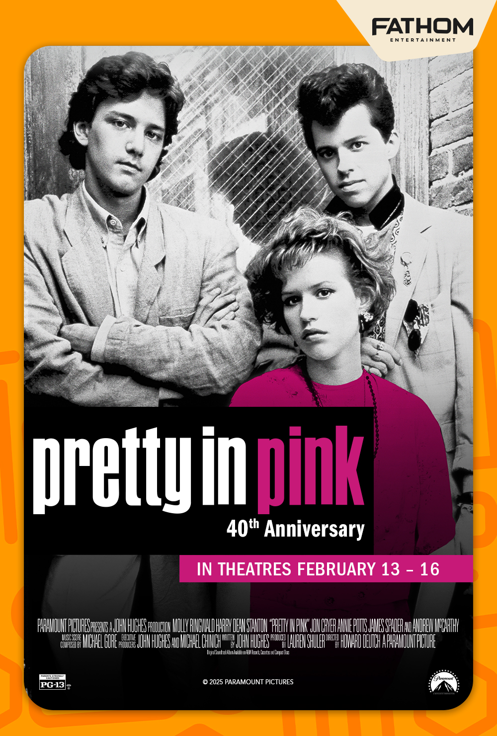 Poster for Pretty in Pink 40th Anniversary