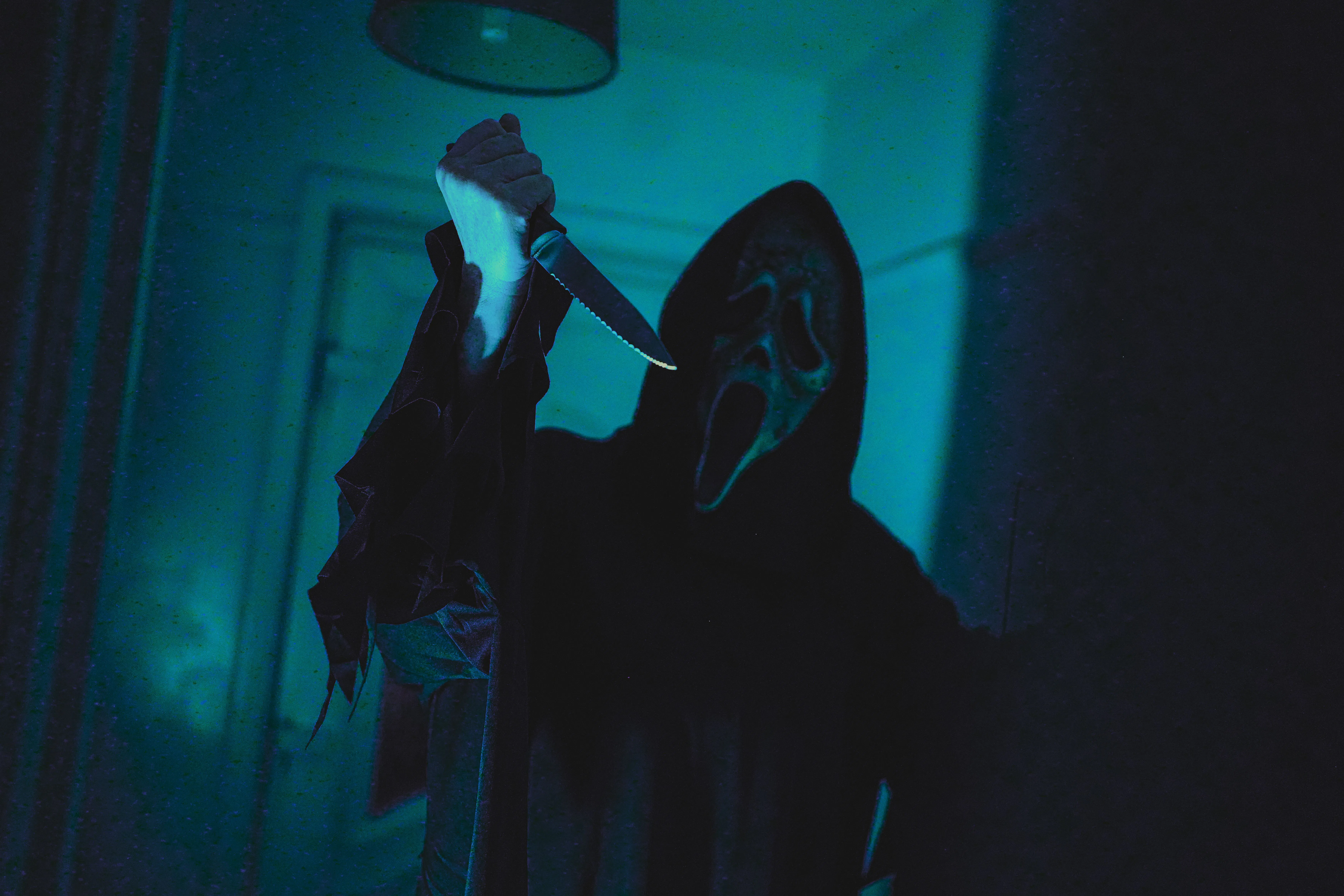 Figure in a Scream Mask