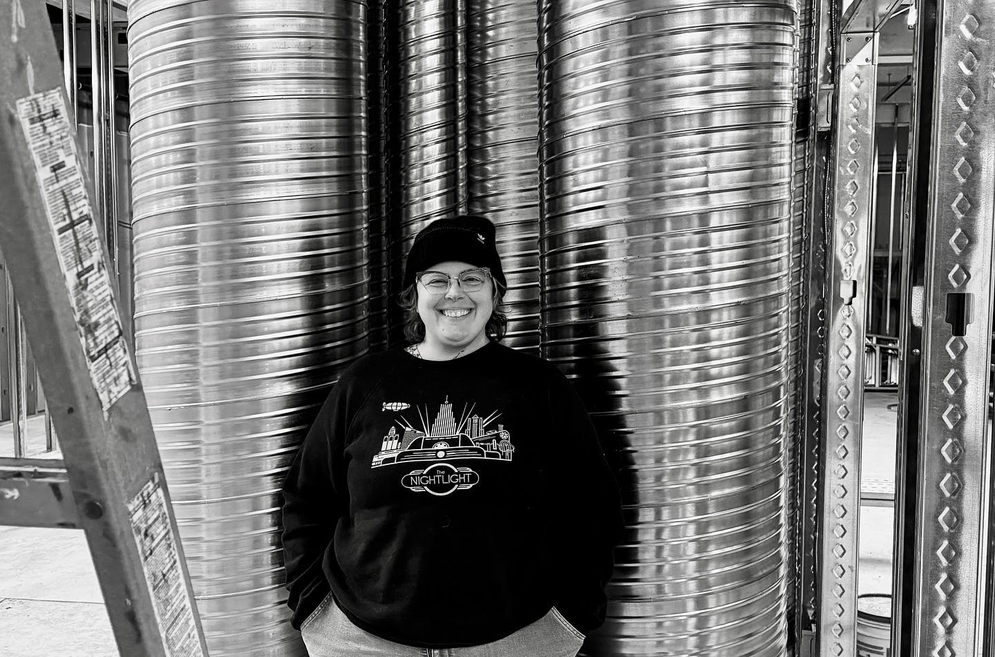 Jenn Kidd during 2nd screen construction