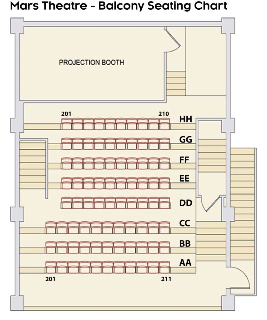 Mars Theatre Seating Chart