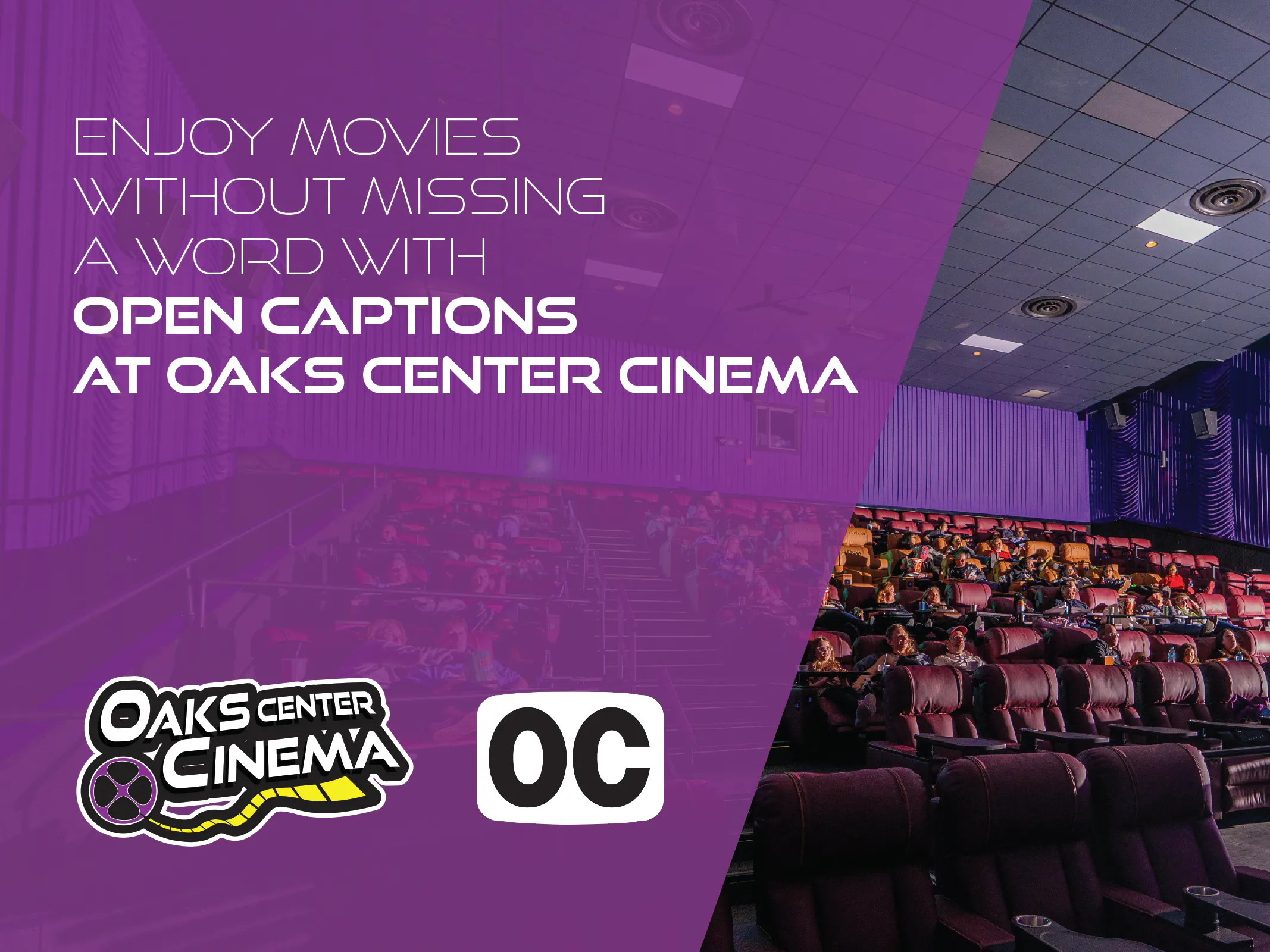 Open Captions image of the theater at Oaks