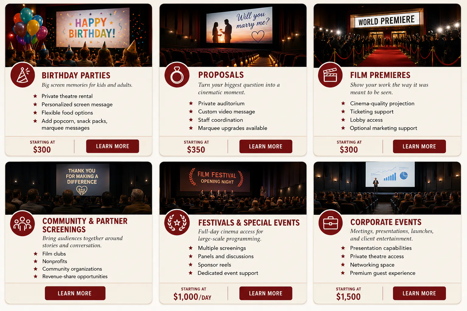 Private event at Mariemont Theatre