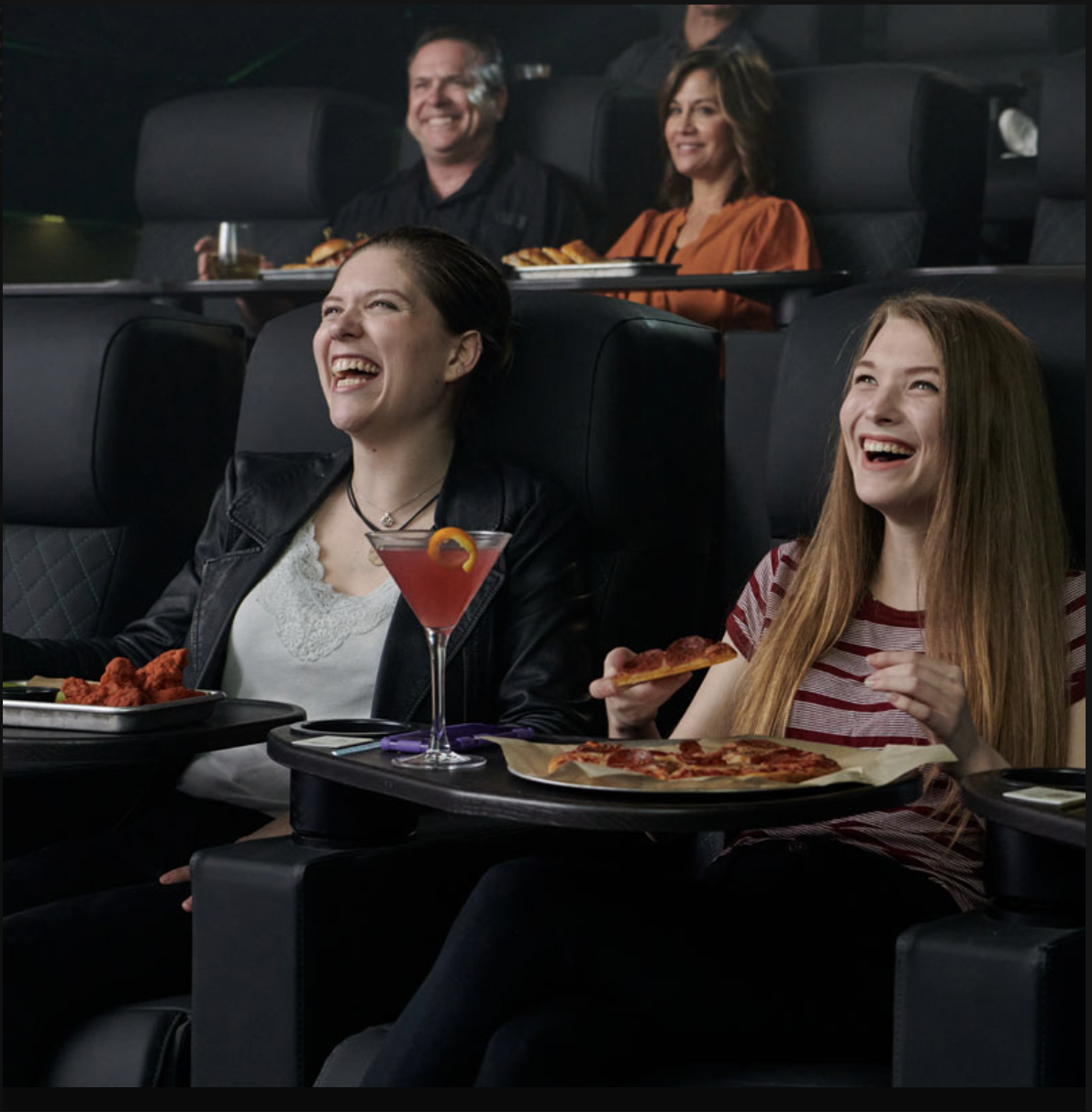 Private rental audience enjoying food and drinks