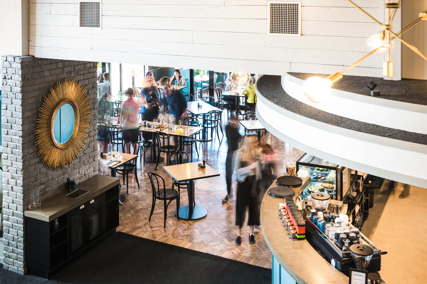 Dining area inside The Screening Room restaurant in Masterton