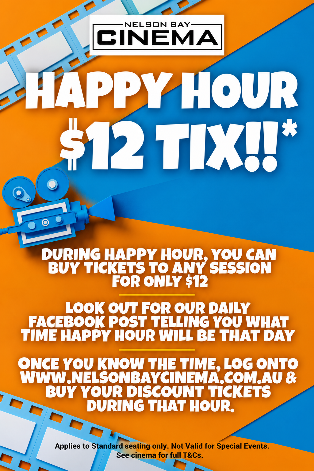 Nelson Bay Cinema Happy Hour promotion