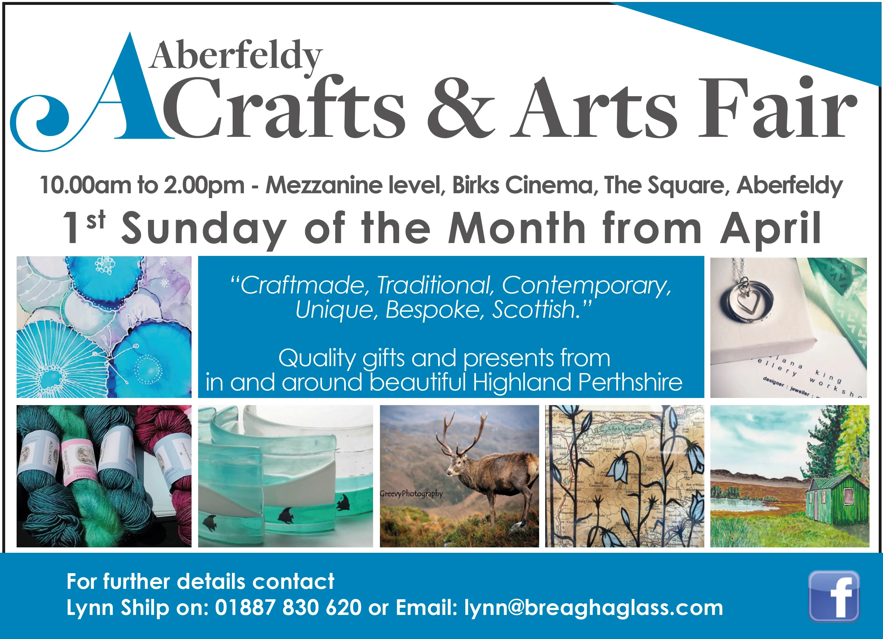 For further details contact Lynn Shilp on 01887 830 620 or email lynn@breaghaglass.com