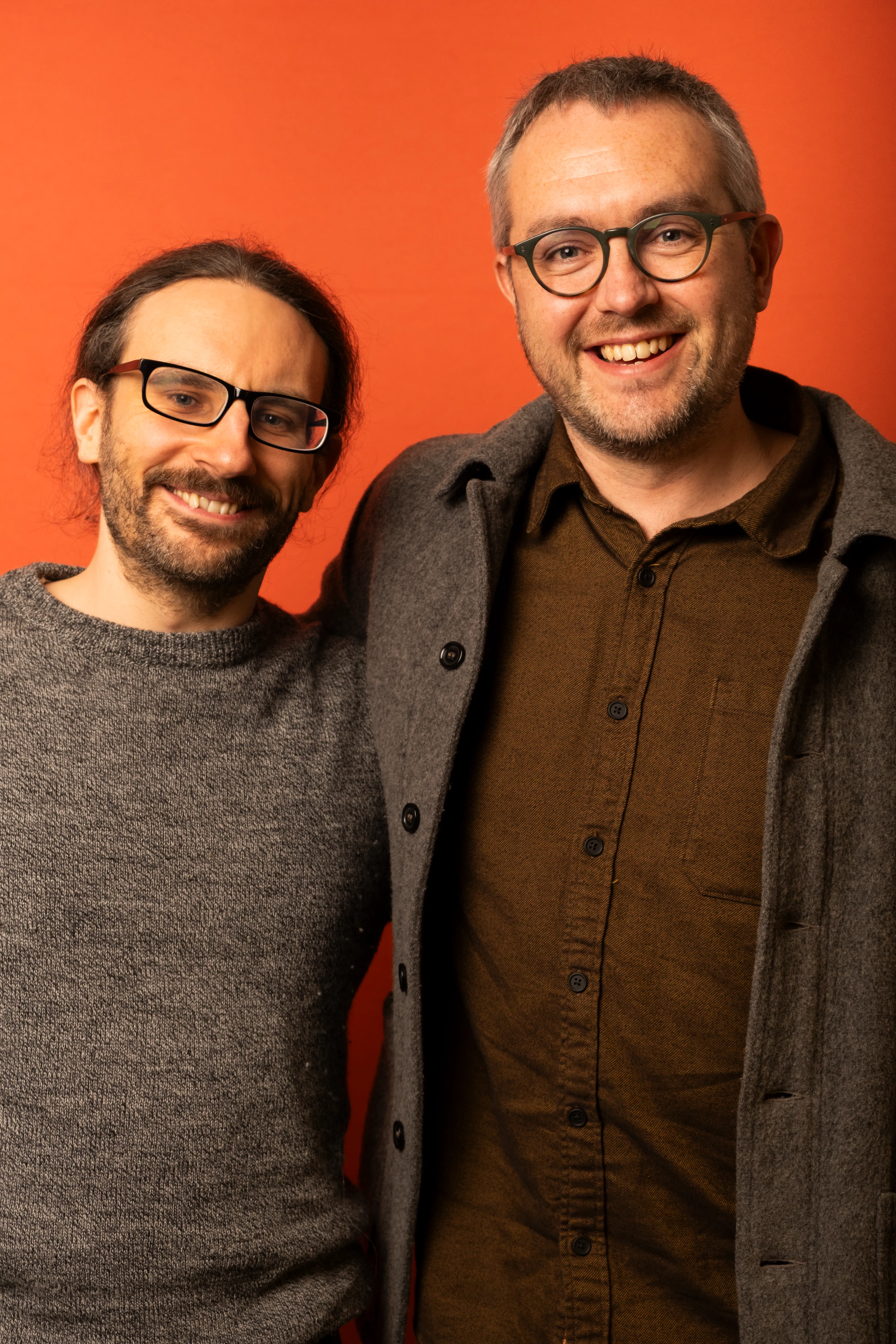 (L-R) Rob MacNeacail & Jack Archer photographed prior to the World Premiere of Sailm nan Daoine (Psalms of the People) at GFF26. Photography by Ryan Rutherford.