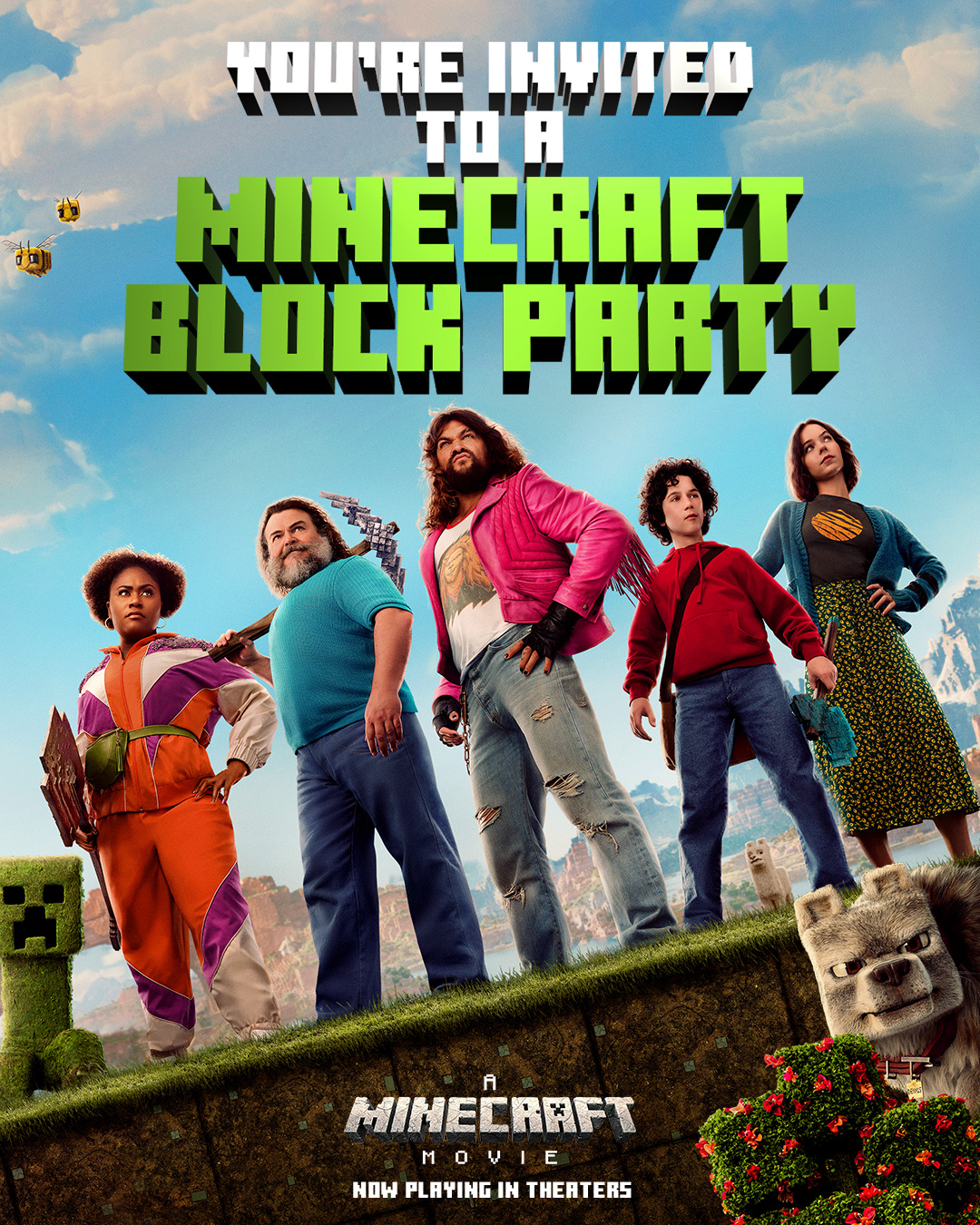 Poster for A Minecraft Movie: The Block Party Edition