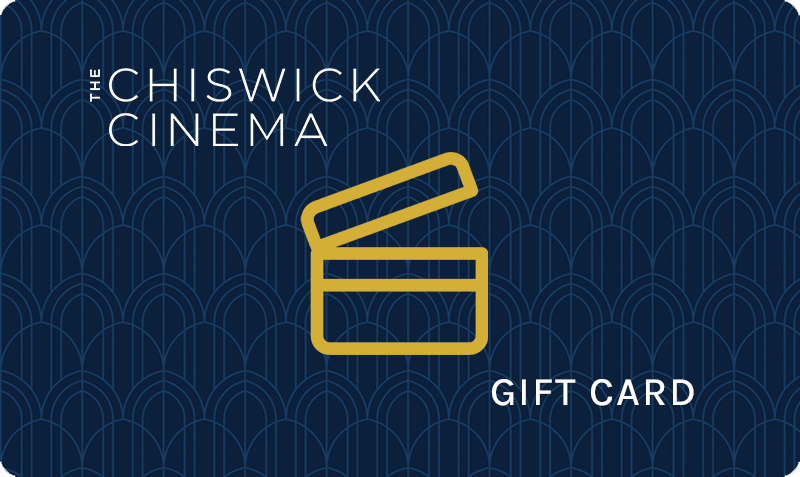 An image of a blue, Art Deco design Gift Card for the cinema.