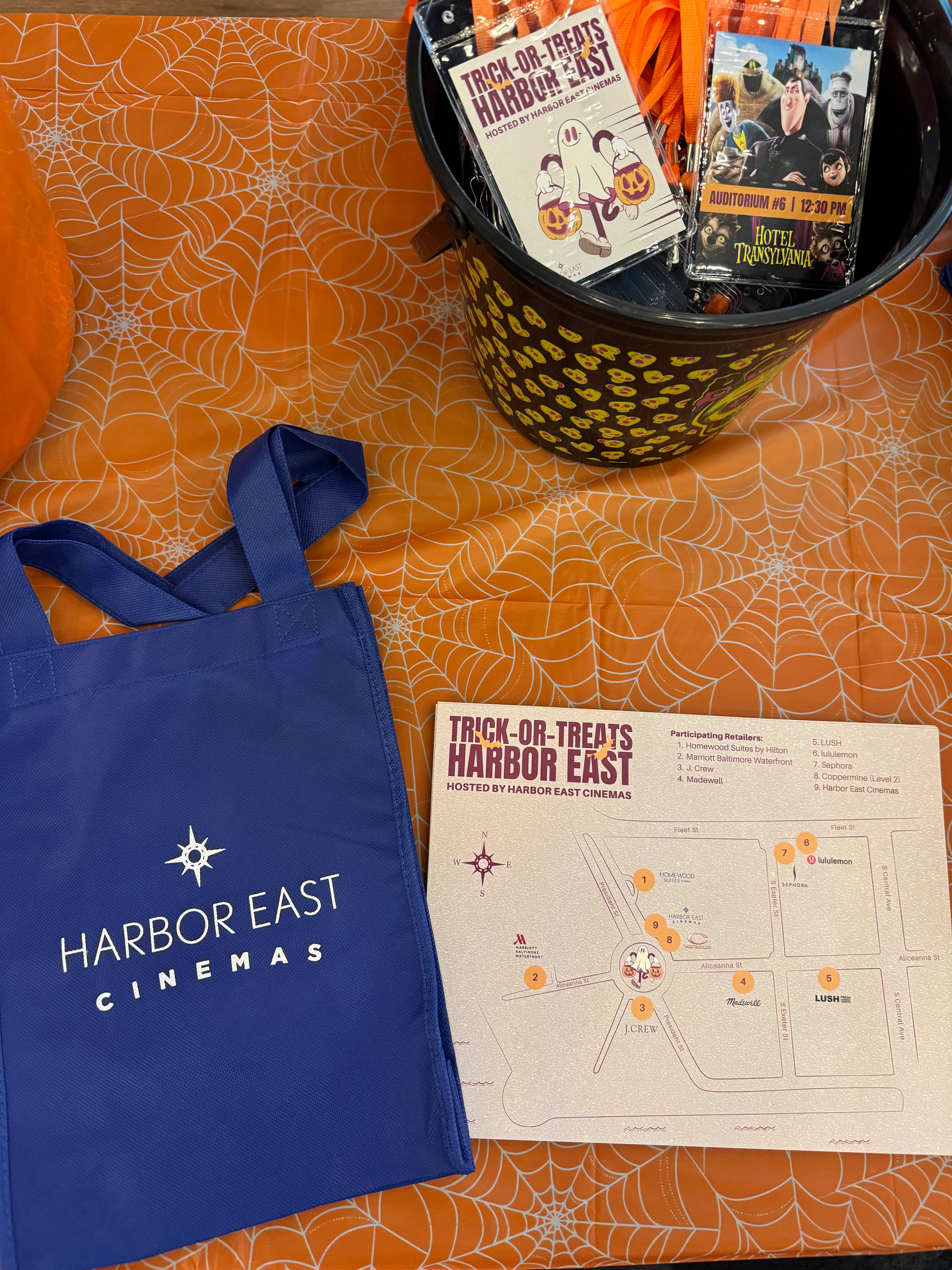 Costumed guests at Trick-or-Treats Harbor East