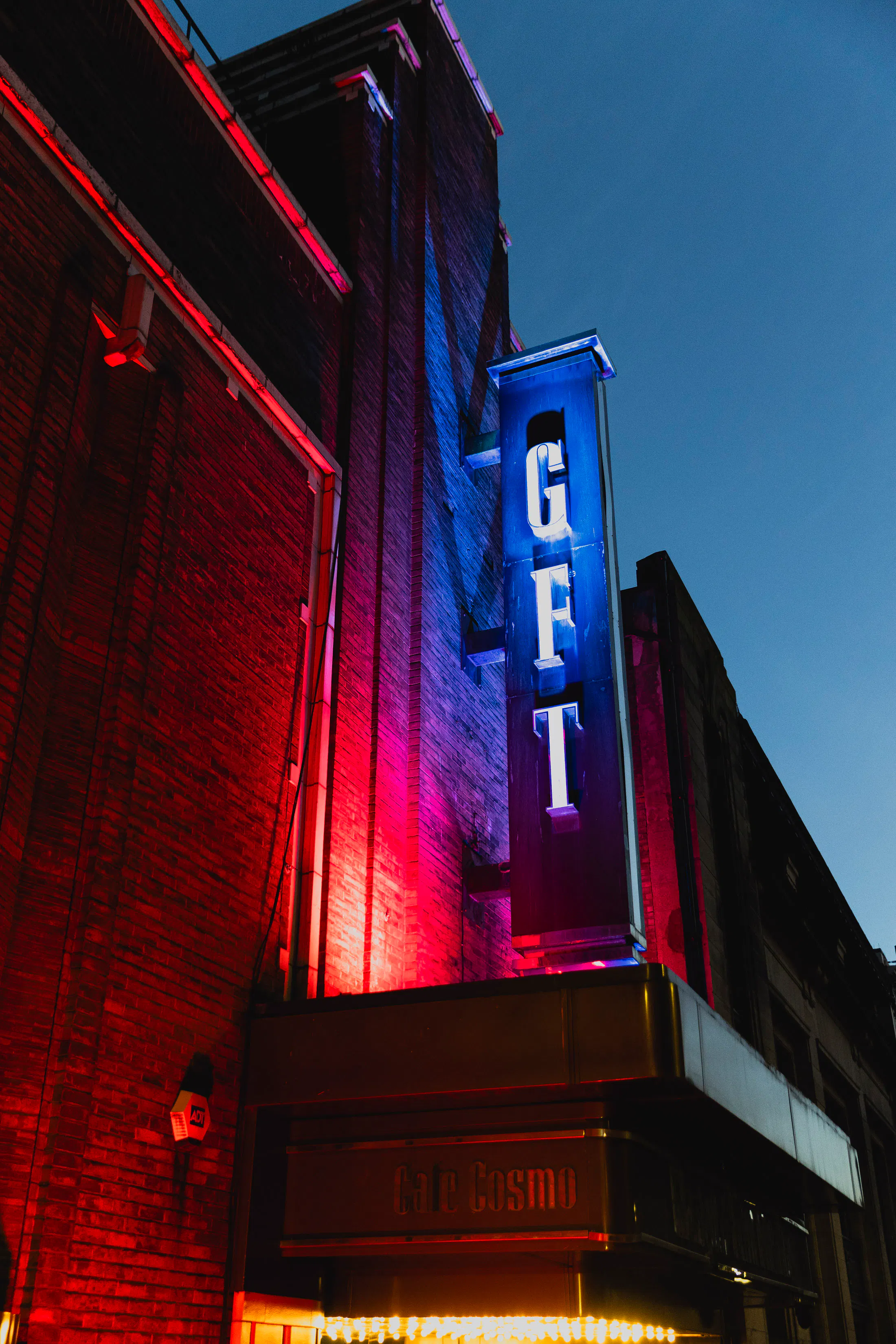 GFT illuminated during a premiere at GFF26. Photography by Amy Muir.