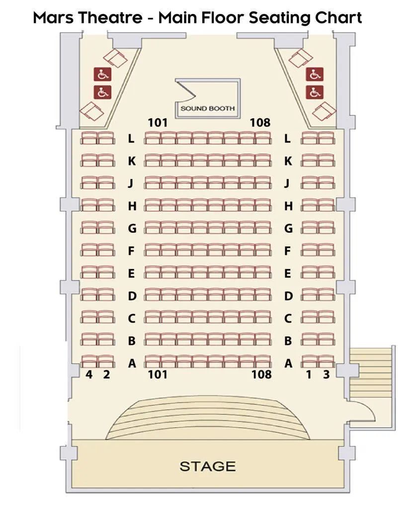 Mars Theatre Seating Chart