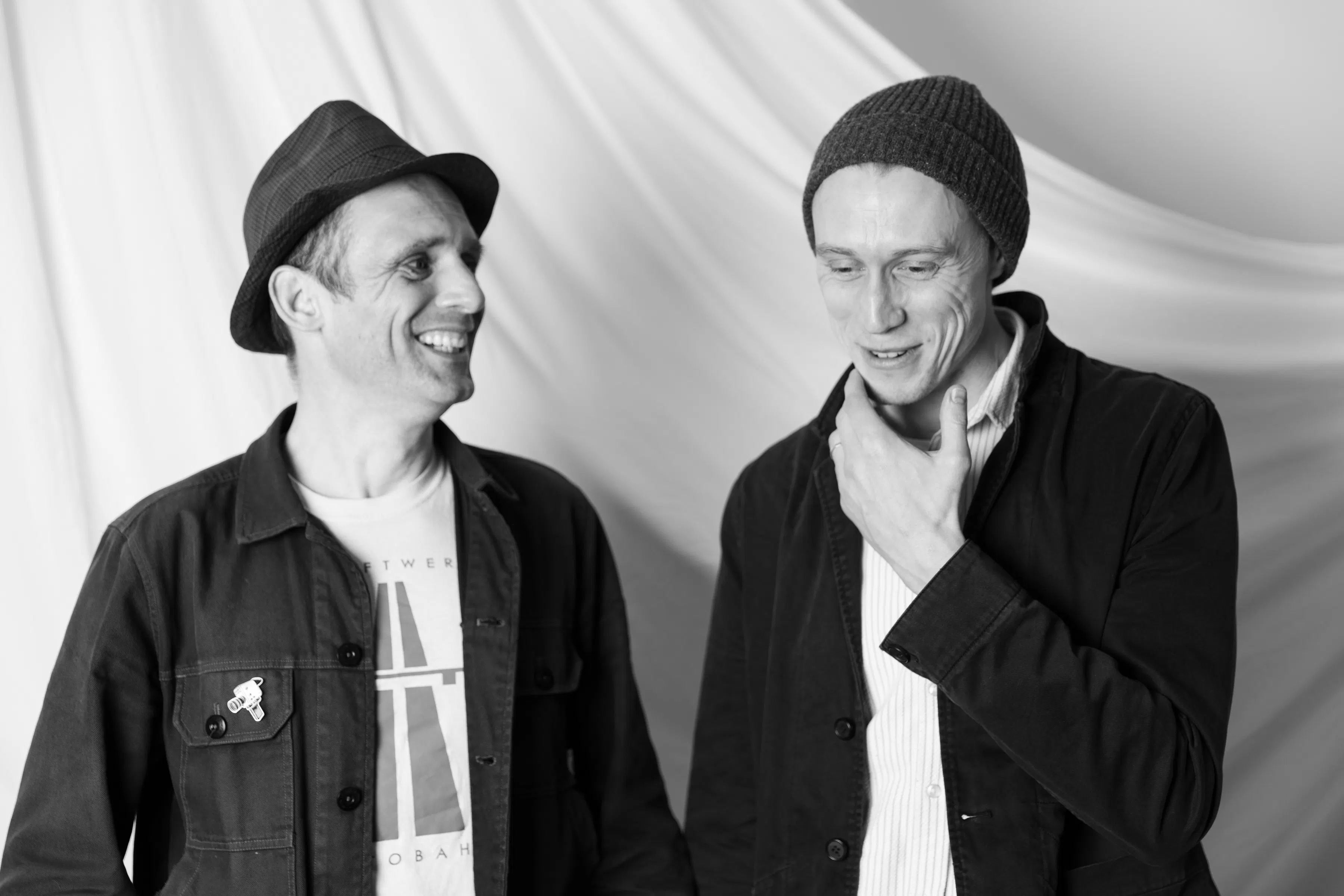 Mark Jenkin and George Mackay before the premiere of Rose of Nevada at GFF26. Photography by Amy Muir.