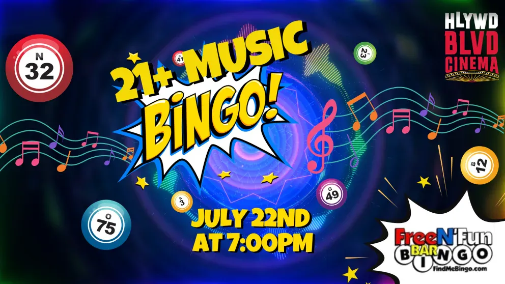 21+ music bingo