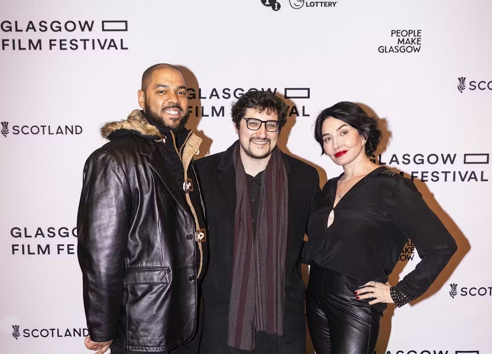 Darryle Johnson, Daniel Masciari and Eliza VanCort of the Stationed at Home together at GFF25.
