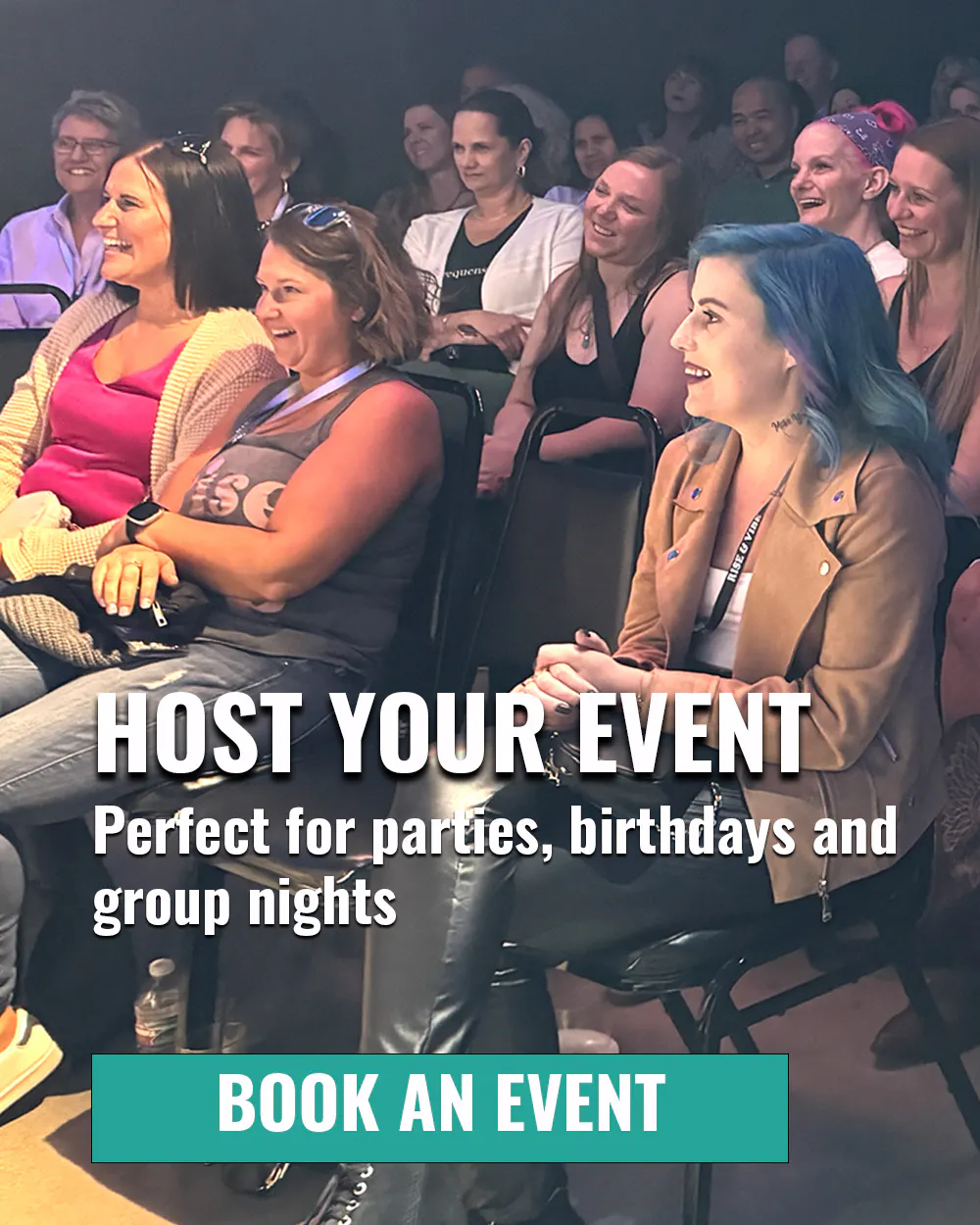 Host private events and group experiences at The Comedy Arena in McKinney Texas