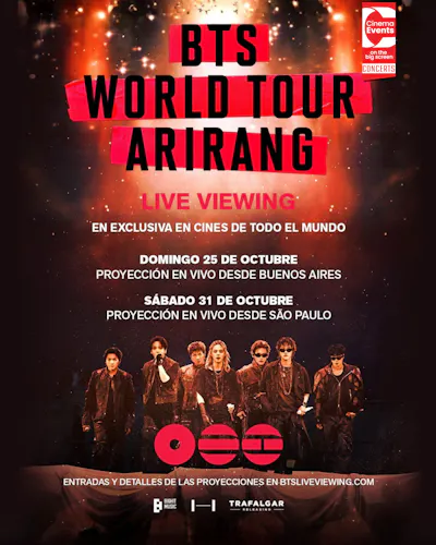 Póster de BTS World Tour 'ARIRANG' en Sâo Paulo