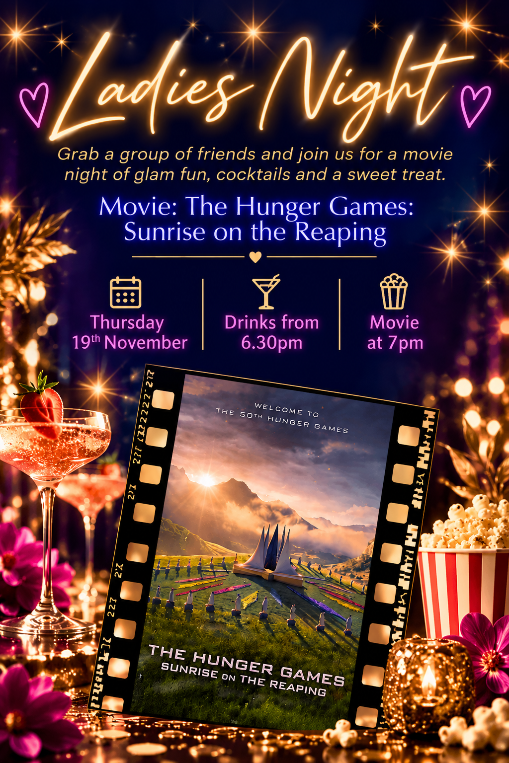 Nelson Bay Cinema Ladies Night - The Hunger Games: Sunrise on the Reaping, Thursday 19 November