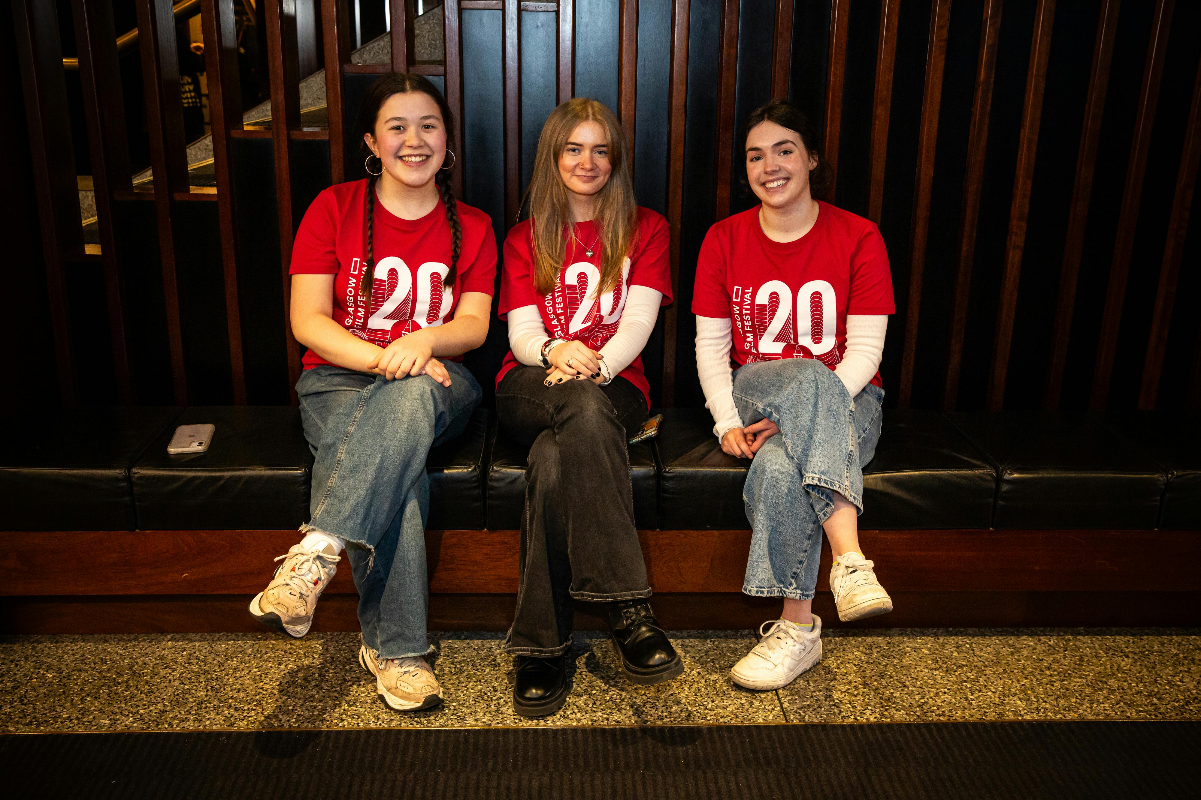 Runner team taking a short break backstage