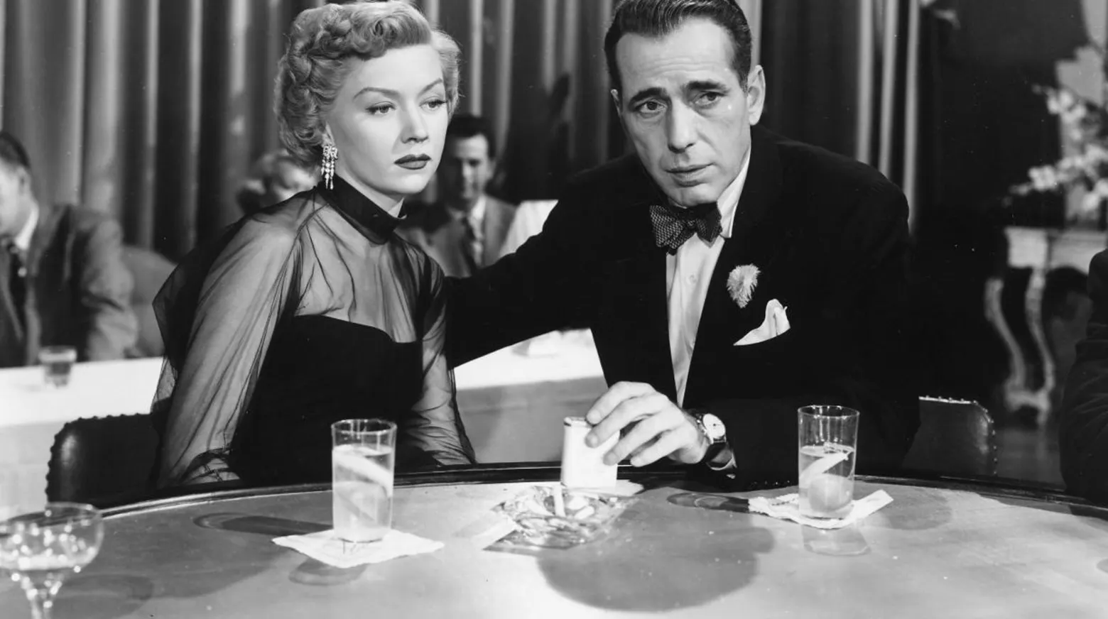 Cinema interior with glowing lights