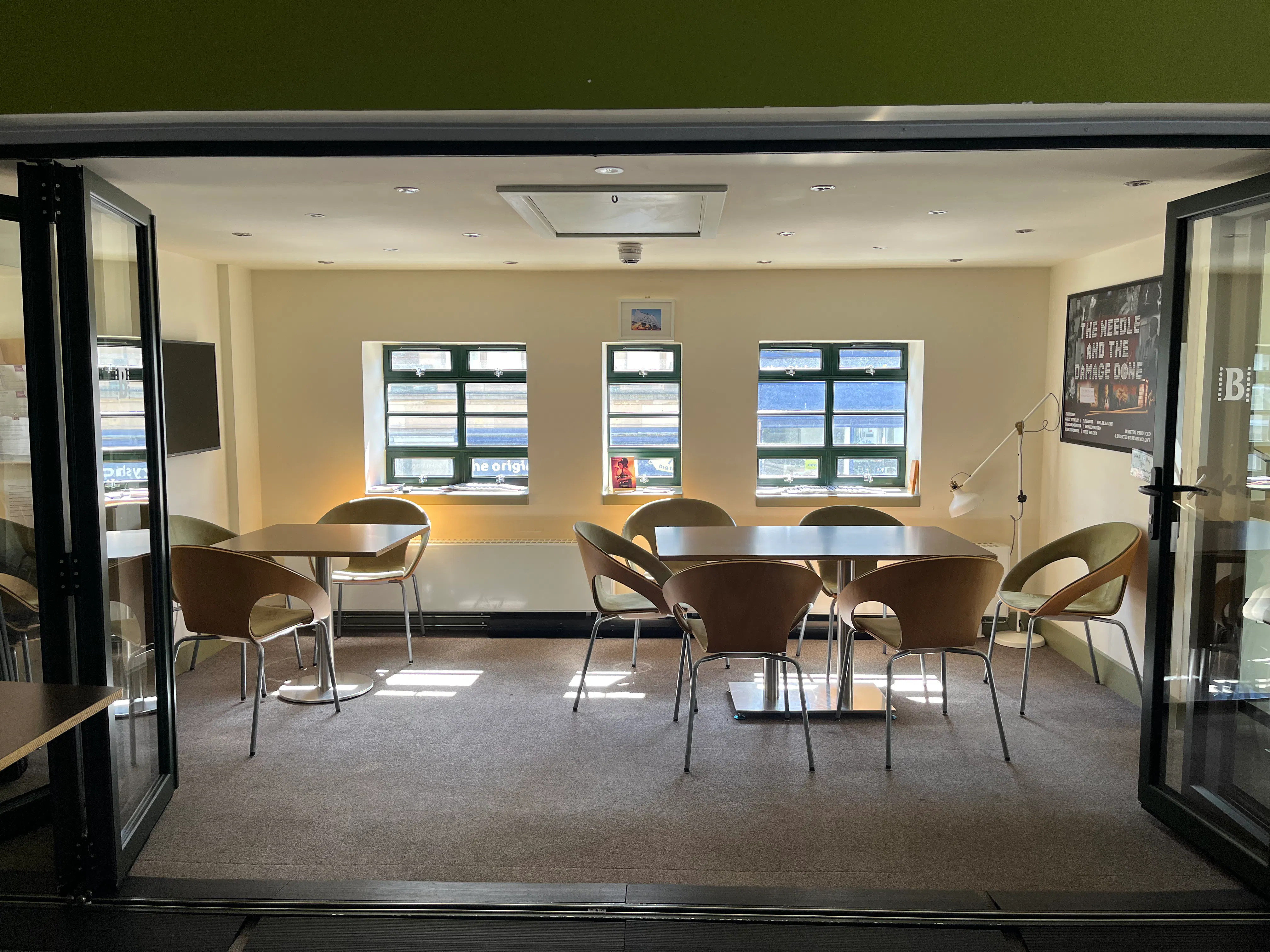 Seats inside the birks cinema auditorium