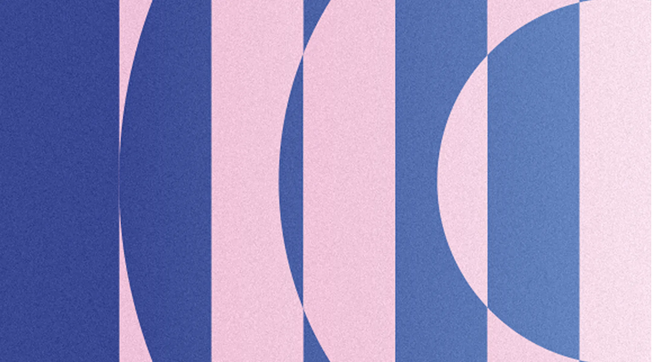 Abstract Industry Focus artwork in blue and pink geometric arches