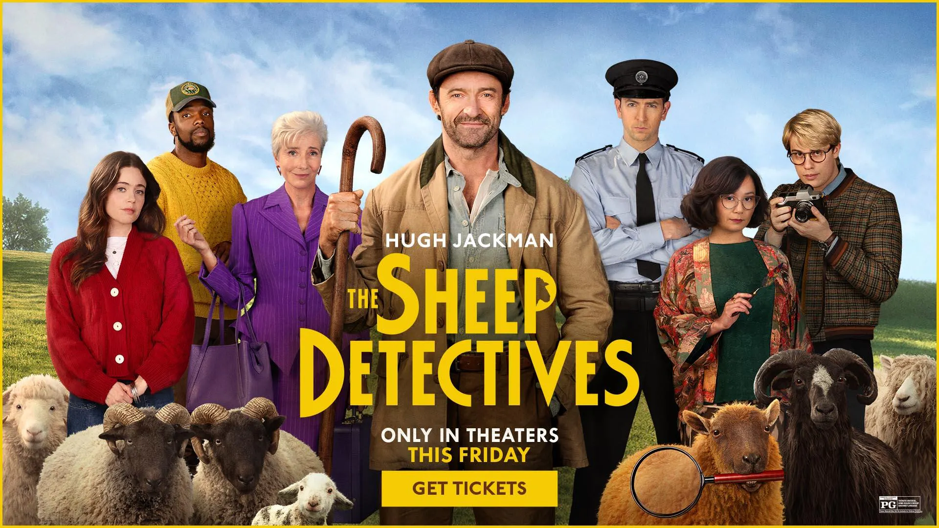 movie poster for sheep detectives with hugh jackman