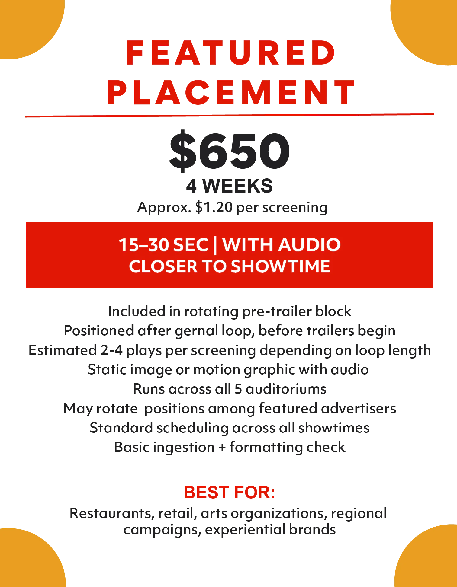 Advertising audience visual