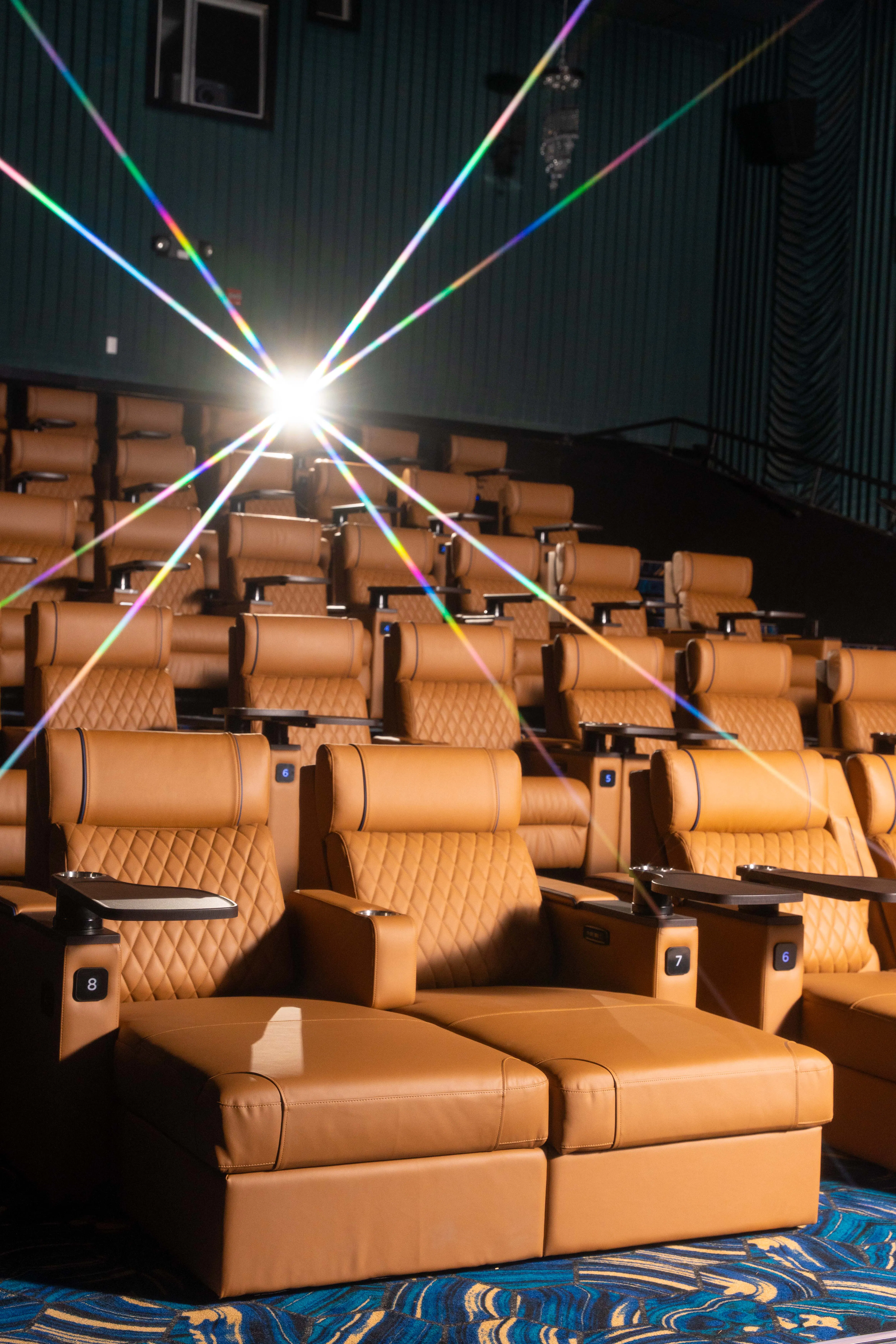 Starlux private cinema interior with recliners