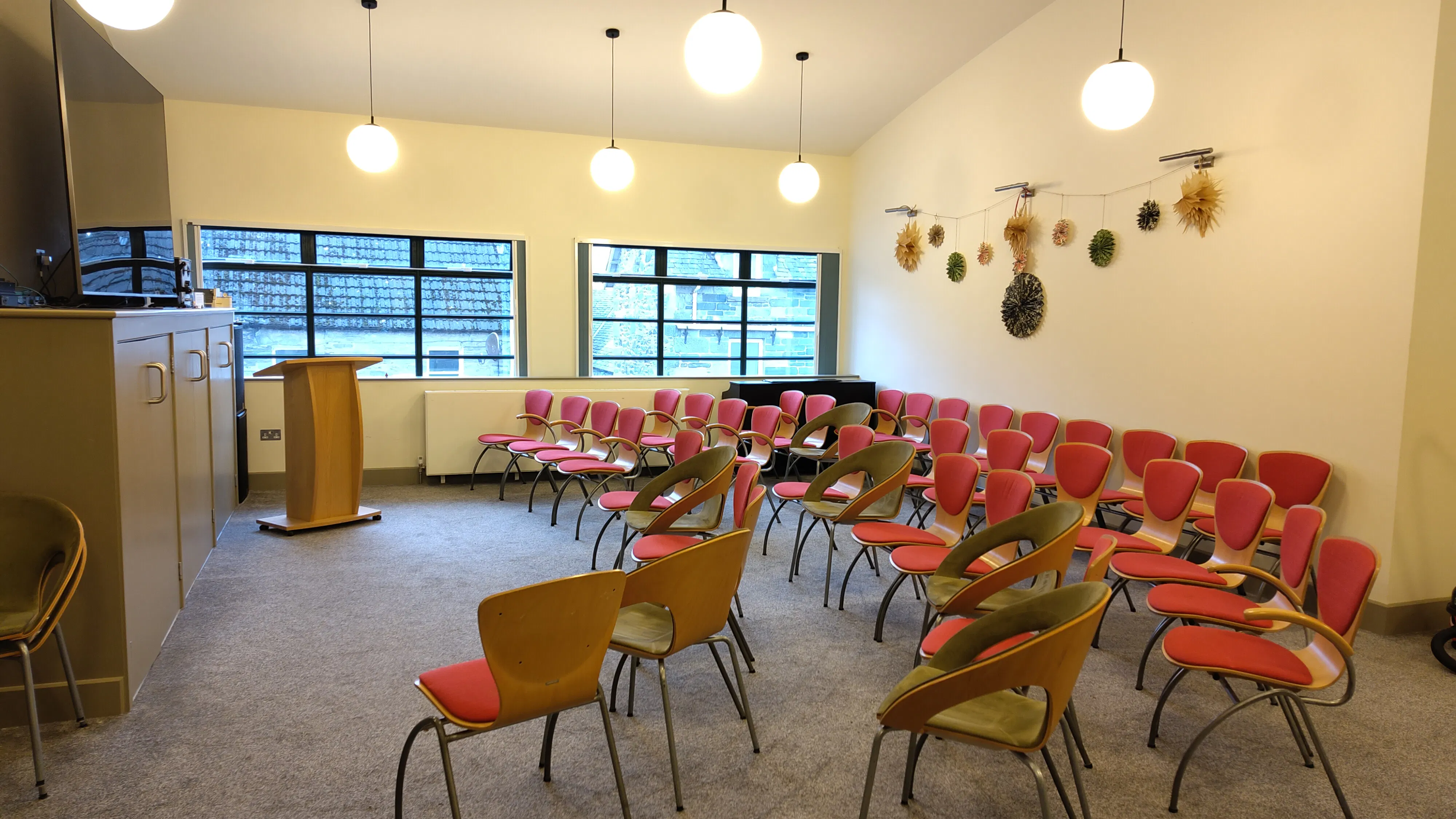 Seats inside the birks cinema auditorium